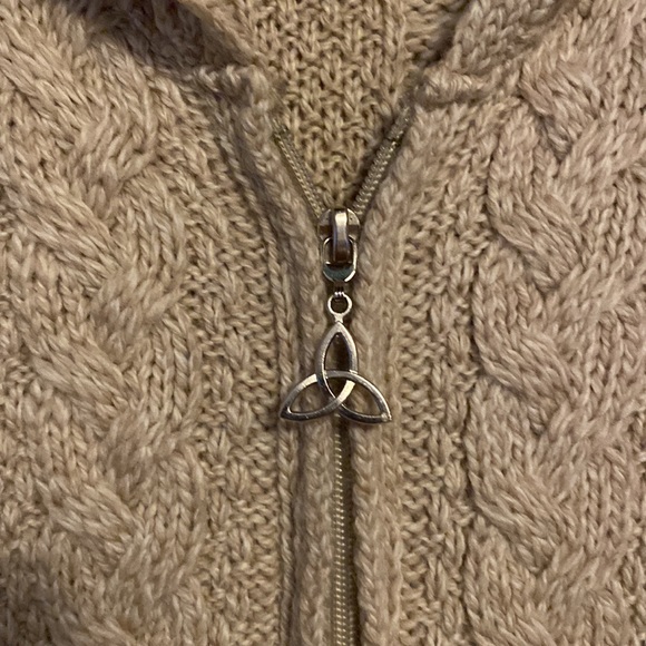 Women’s Zip Up Wool Sweater Size Small Made in Ireland - Picture 5 of 7